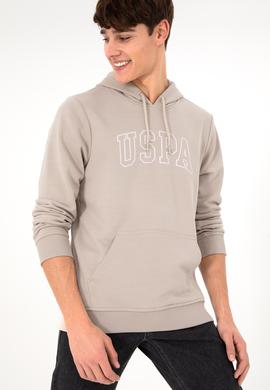 Erkek Regular Fit Kapüşonlu Taş Basic Sweatshirt - 50295175061