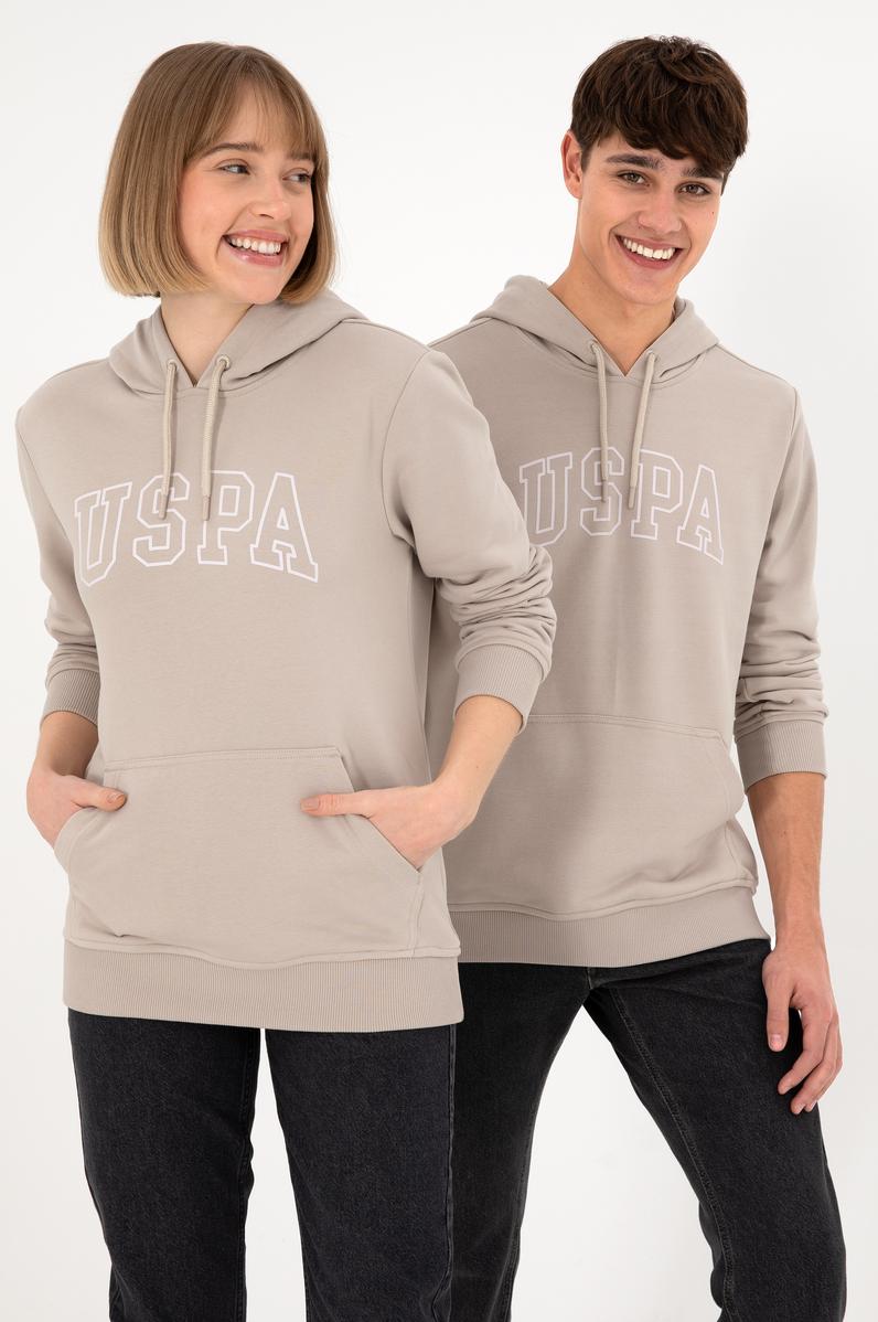 Erkek Regular Fit Kapüşonlu Taş Basic Sweatshirt