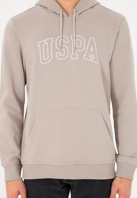 Erkek Regular Fit Kapüşonlu Taş Basic Sweatshirt - 50295175061