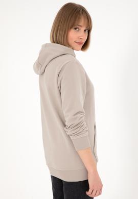 Erkek Regular Fit Kapüşonlu Taş Basic Sweatshirt - 50295175061