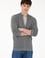 Erkek Gri Melanj Basic Triko Hırka