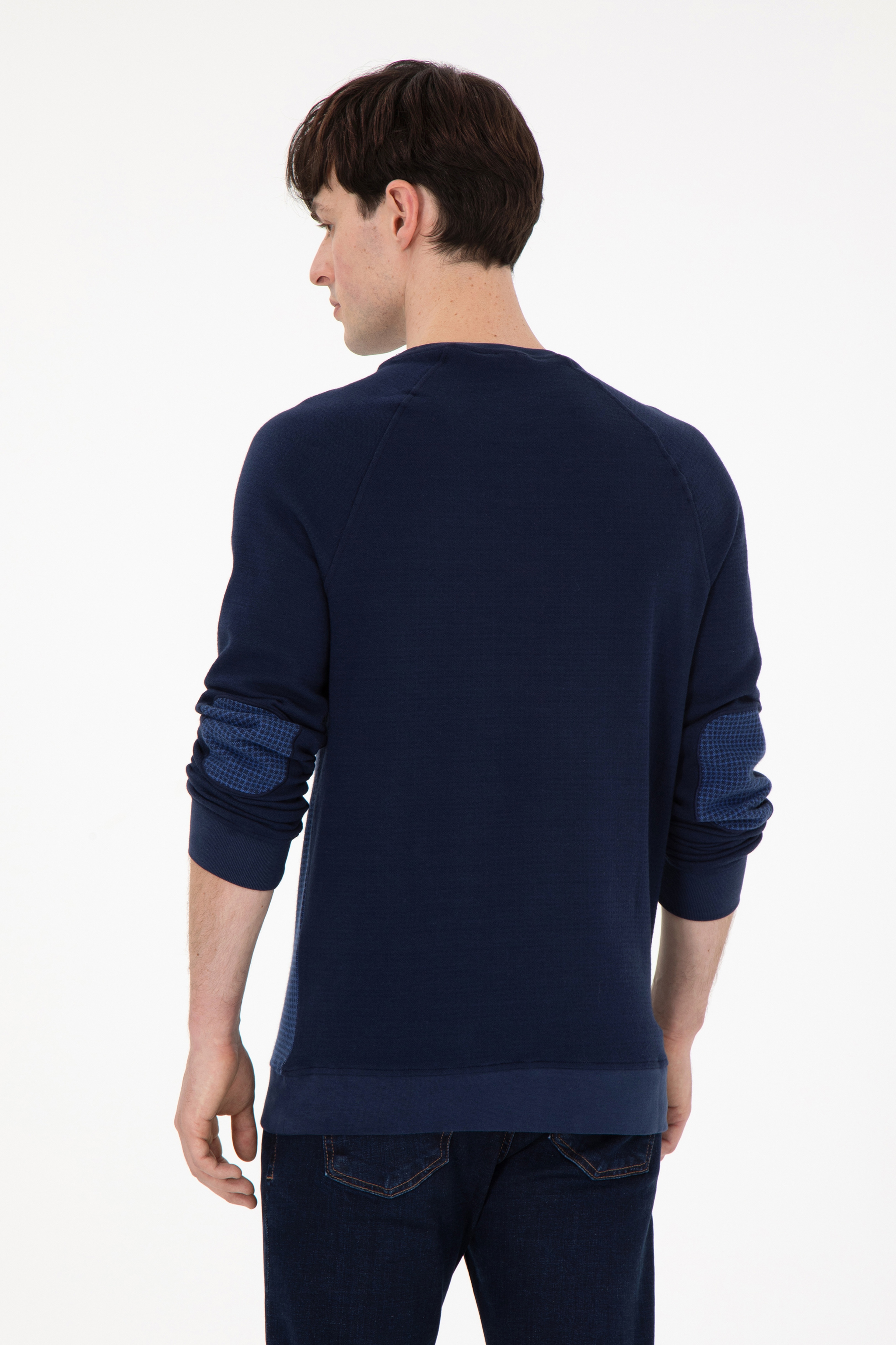 Erkek Lacivert Sweatshirt - Image 5