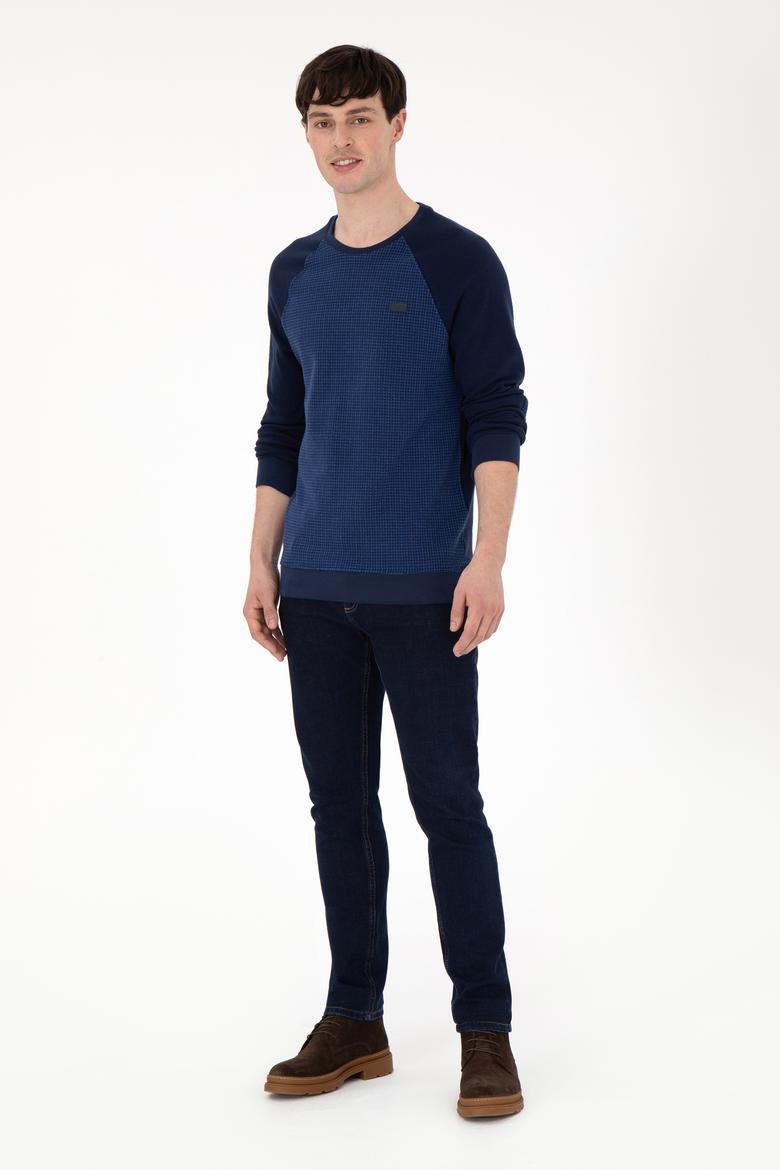 Erkek Lacivert Sweatshirt - 50290763017