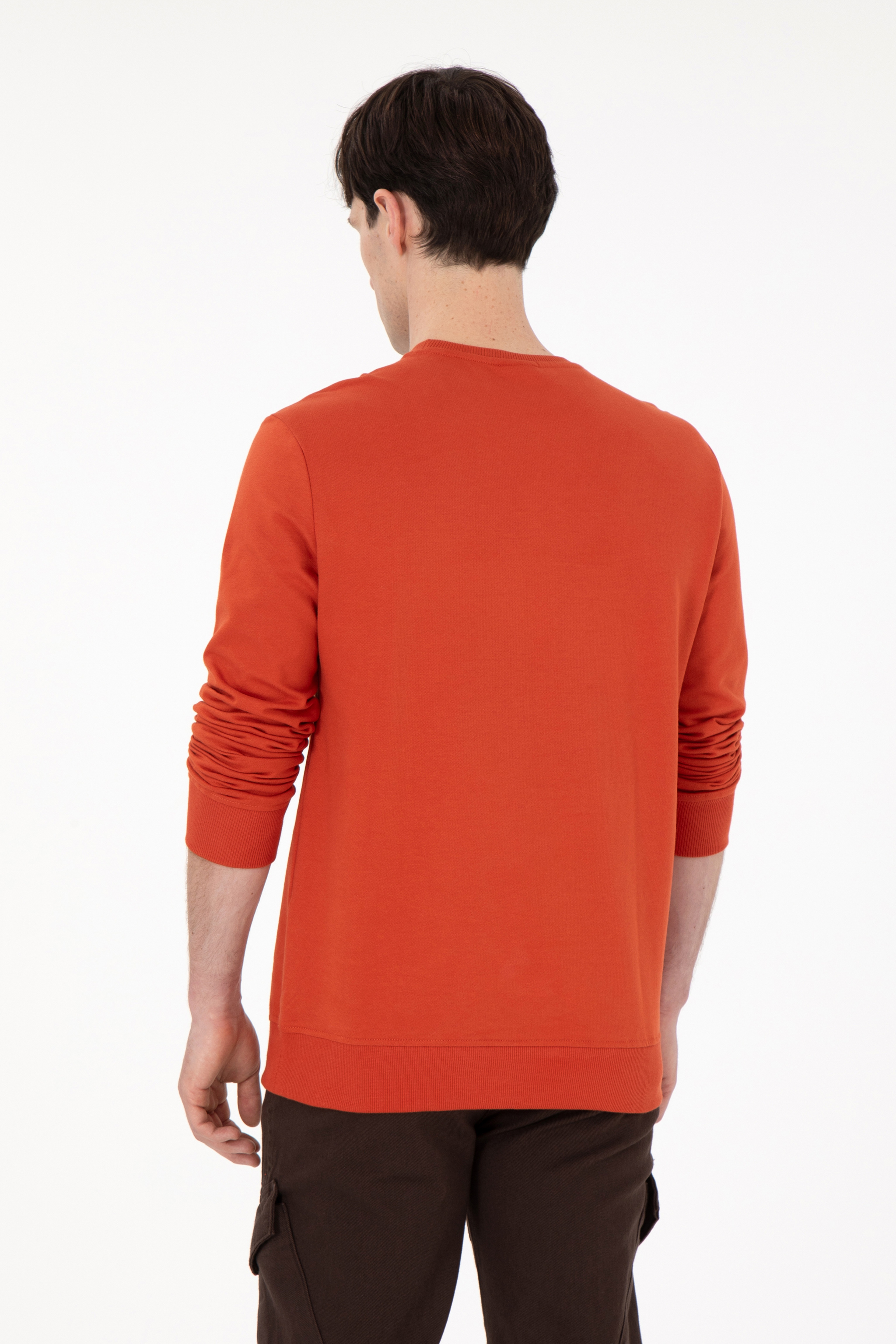 Erkek Kiremit Sweatshirt