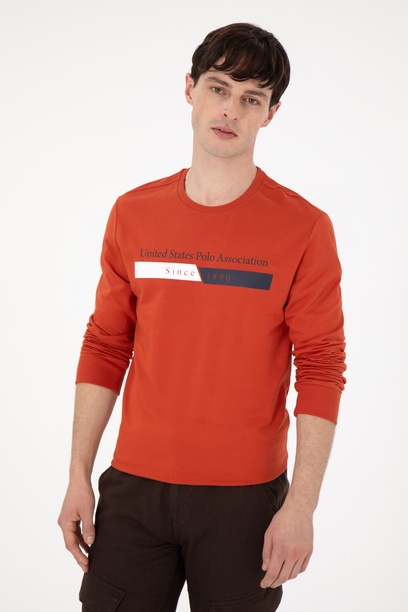 Erkek Kiremit Sweatshirt