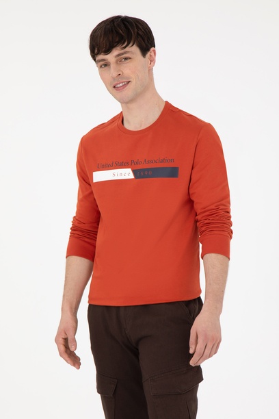 Erkek Kiremit Sweatshirt