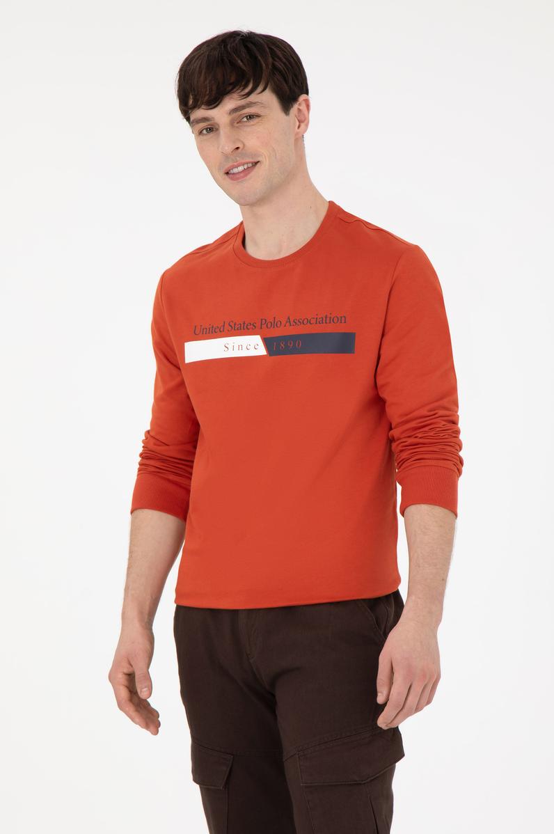 Erkek Kiremit Sweatshirt