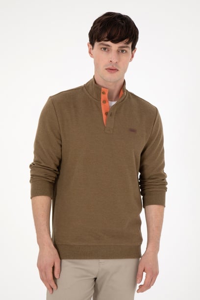 Erkek Haki Sweatshirt