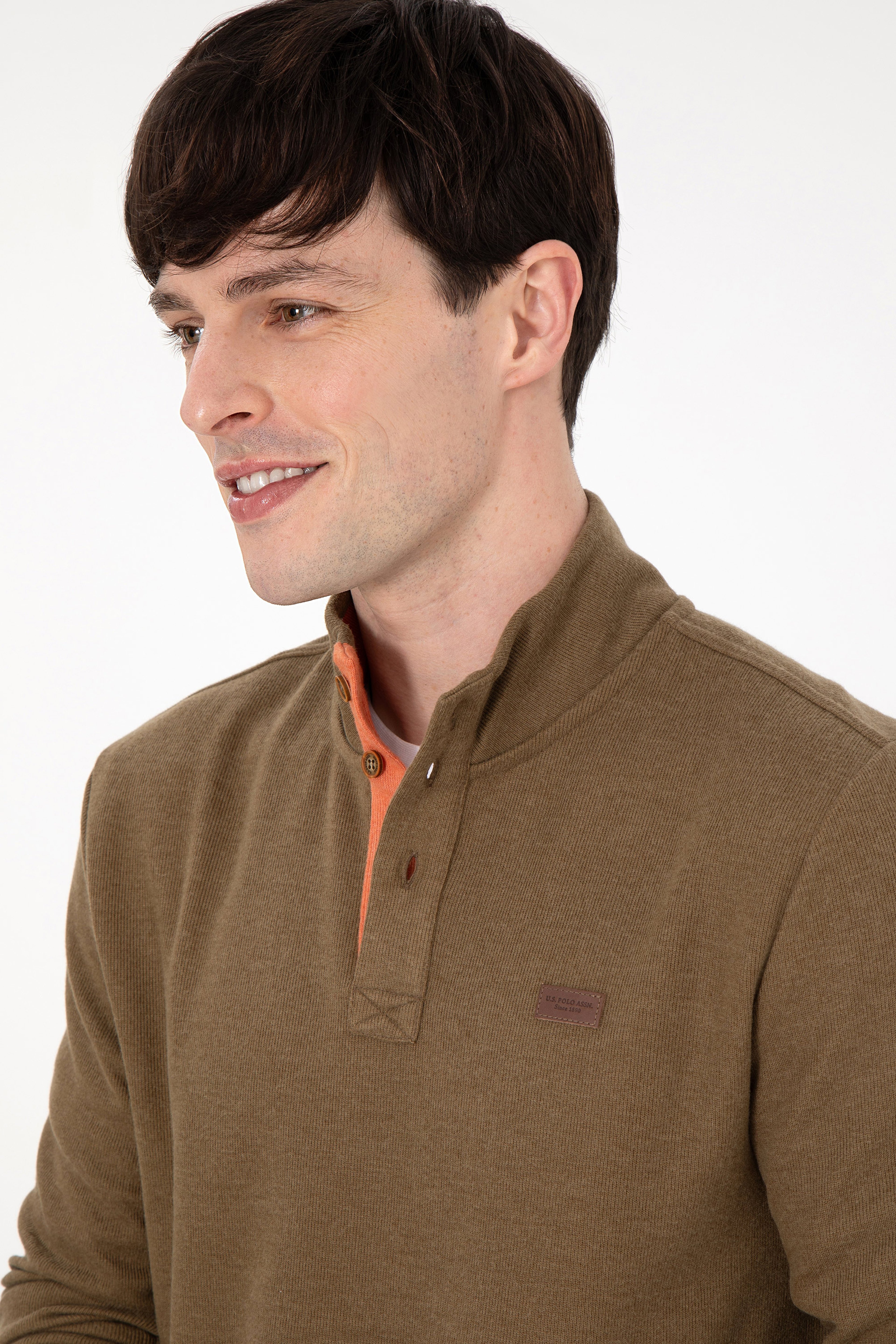 Erkek Haki Sweatshirt - Image 2