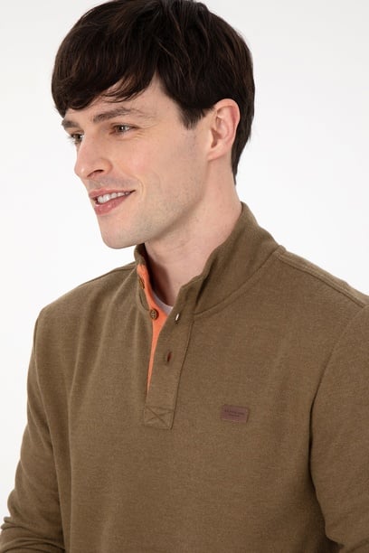 Erkek Haki Sweatshirt