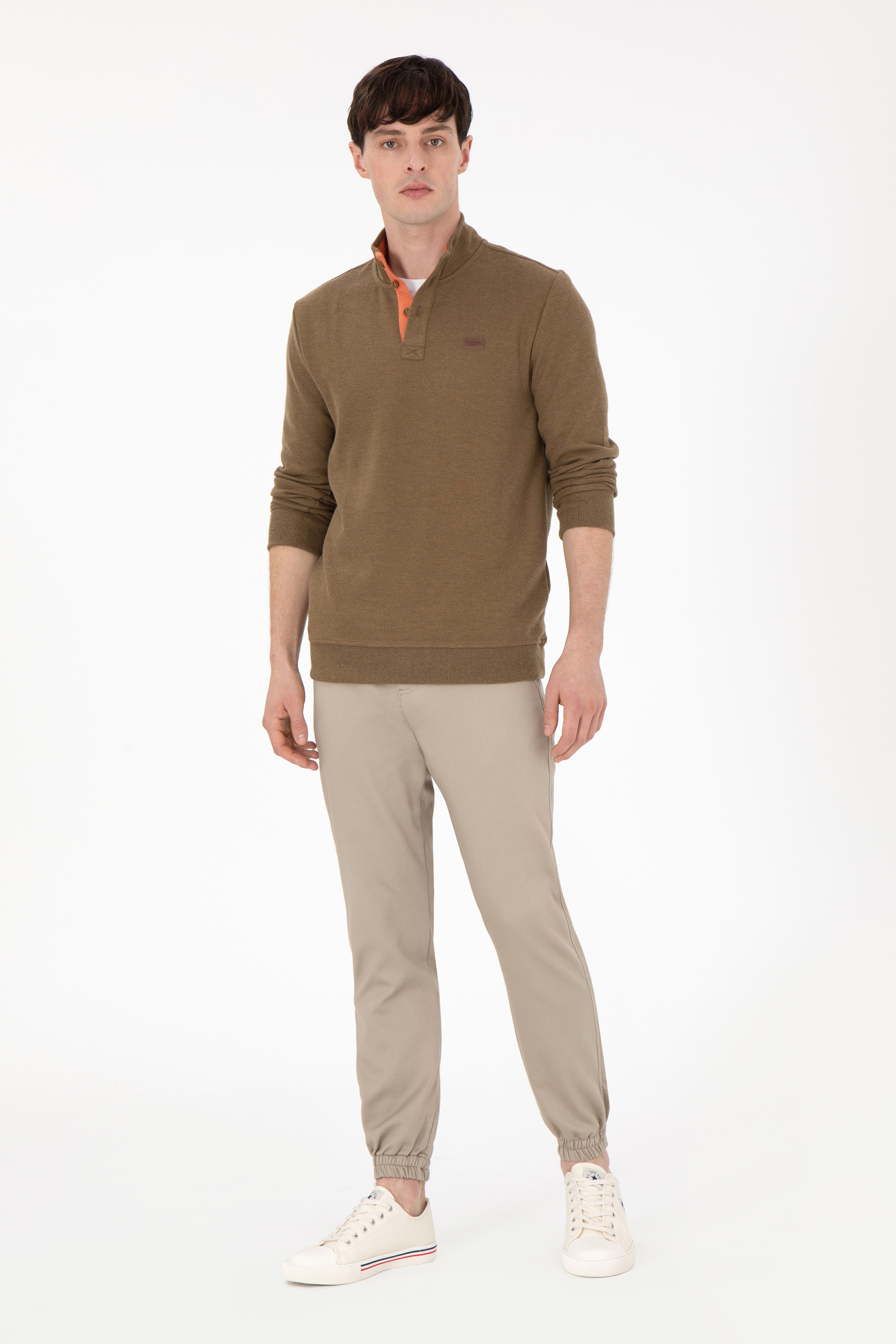 Erkek Haki Sweatshirt
