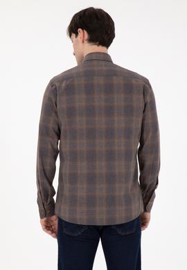 Erkek Kahverengi Uzun Kollu Gömlek - 50291383017