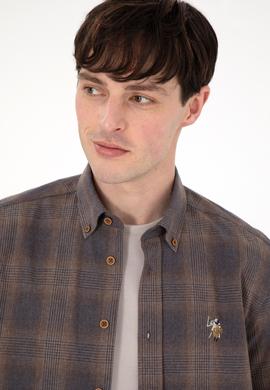 Erkek Kahverengi Uzun Kollu Gömlek - 50291383017