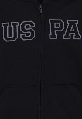 Erkek Çocuk Fermuarlı Kapüşonlu Basic Siyah Sweatshirt - 50293472011