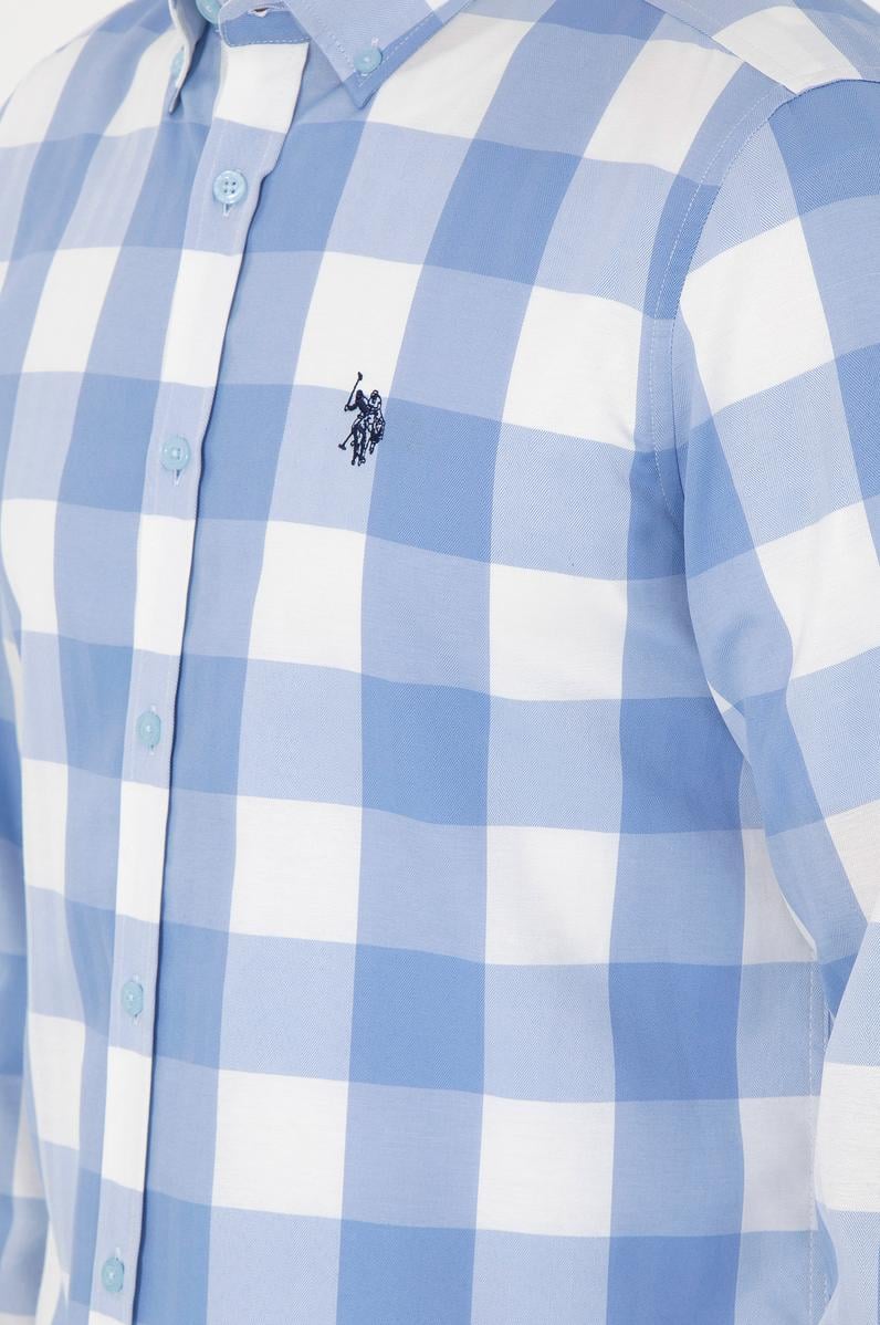 Erkek Açık Mavi Uzun Kollu Gömlek