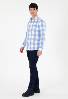 Erkek Açık Mavi Uzun Kollu Gömlek - 50296595023