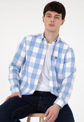 Erkek Açık Mavi Uzun Kollu Gömlek - 50296595023