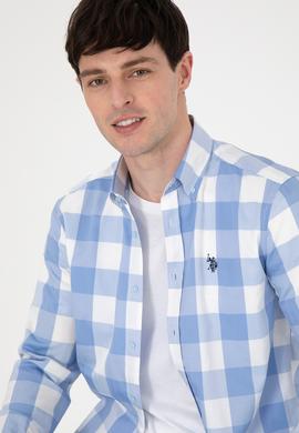 Erkek Açık Mavi Uzun Kollu Gömlek - 50296595023