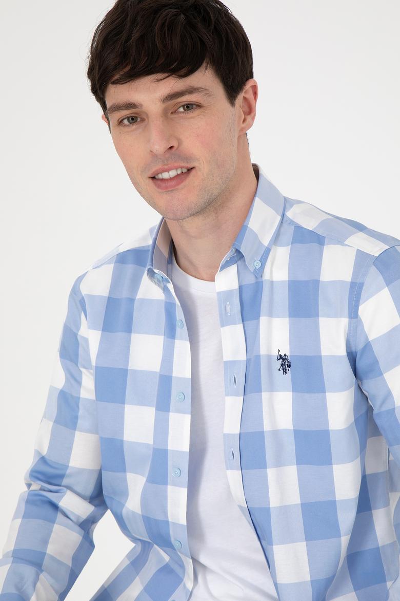 Erkek Açık Mavi Uzun Kollu Gömlek - 50296595023