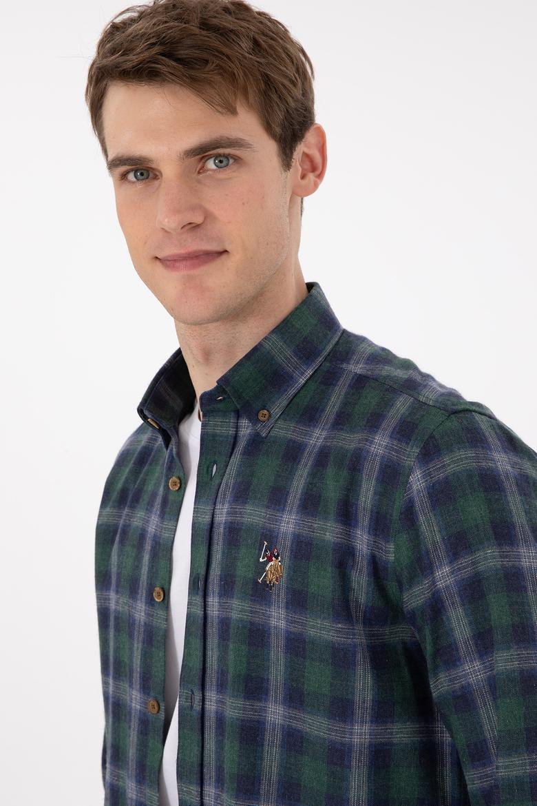 Erkek Haki Uzun Kollu Gömlek - 50296811023