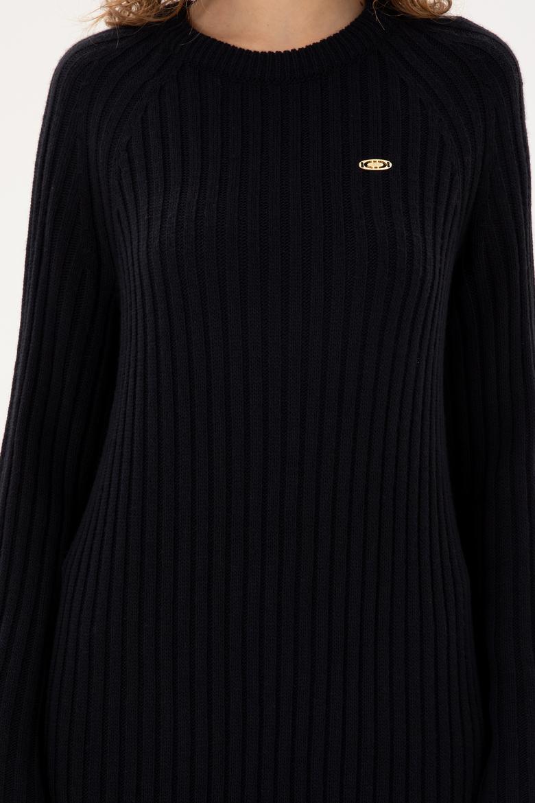 Kadın Lacivert Midi Boy Triko Elbise - 50297079007