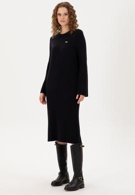 Kadın Lacivert Midi Boy Triko Elbise - 50297079007