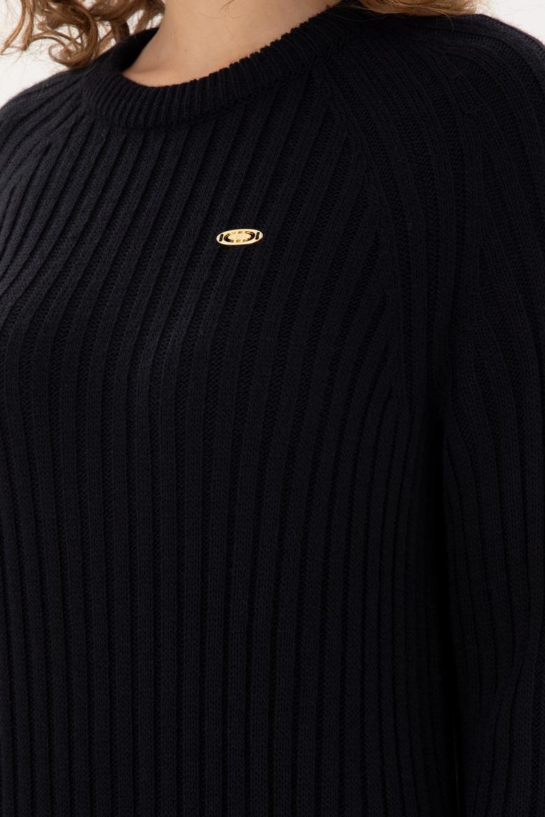 Kadın Lacivert Midi Boy Triko Elbise - 50297079007