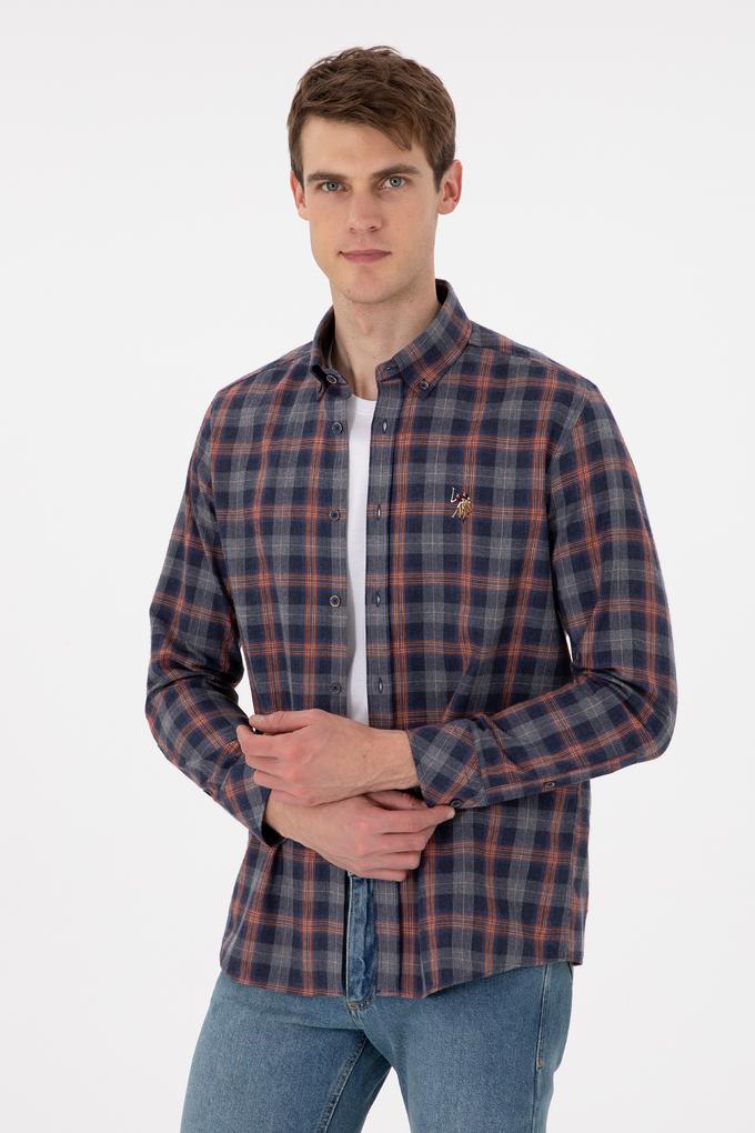 Erkek Lacivert Uzun Kollu Gömlek