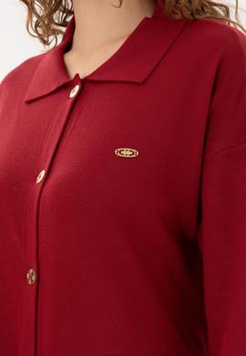 Kadın Vişne Triko Hırka - 50297152029