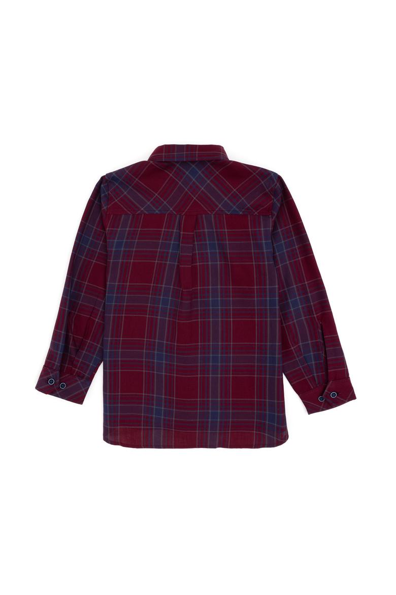 Kız Çocuk Kırmızı Uzun Kollu Gömlek - 50297470004