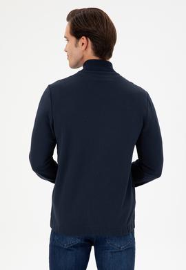 Erkek Lacivert Örme Hırka - 50293386009