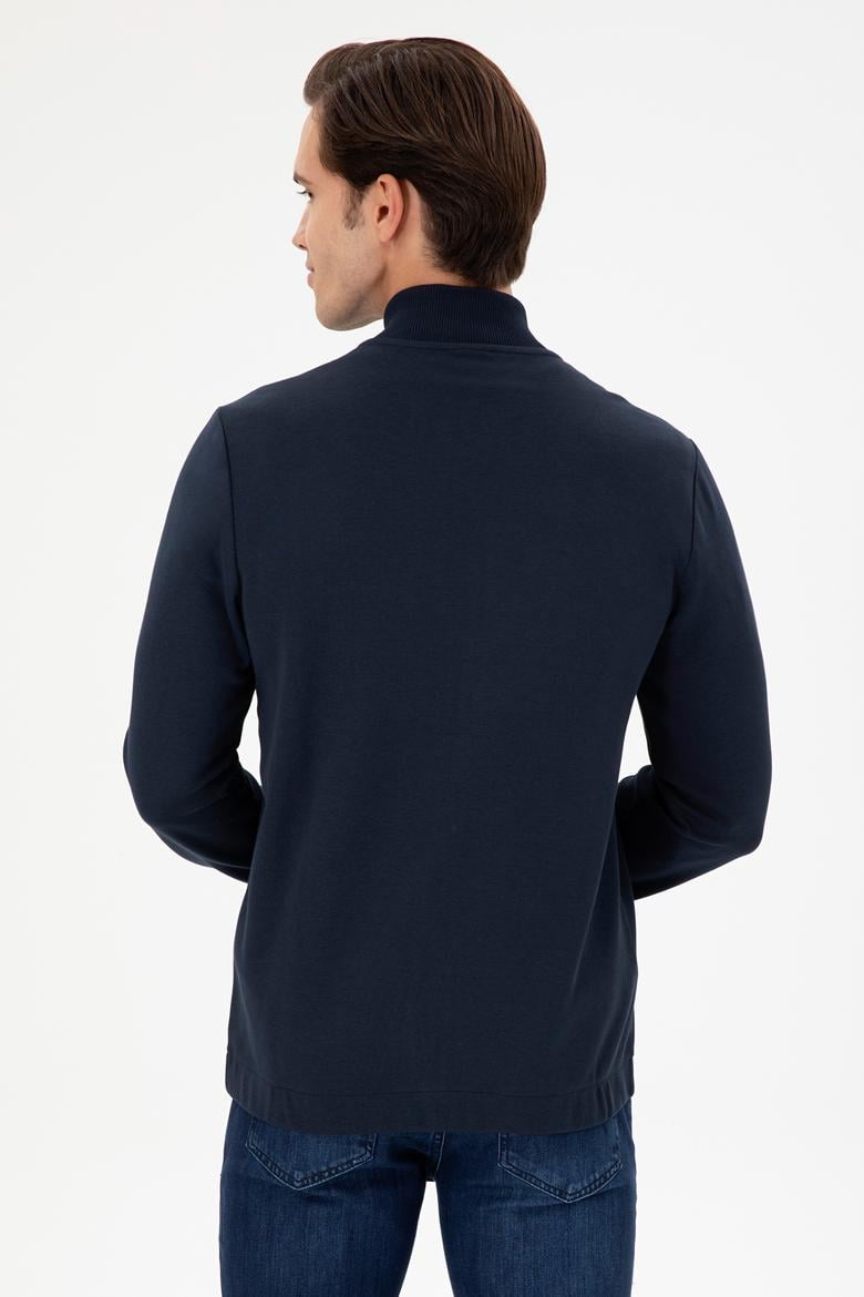 Erkek Lacivert Örme Hırka - 50293386009