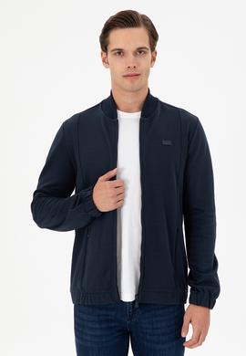 Erkek Lacivert Örme Hırka - 50293386009