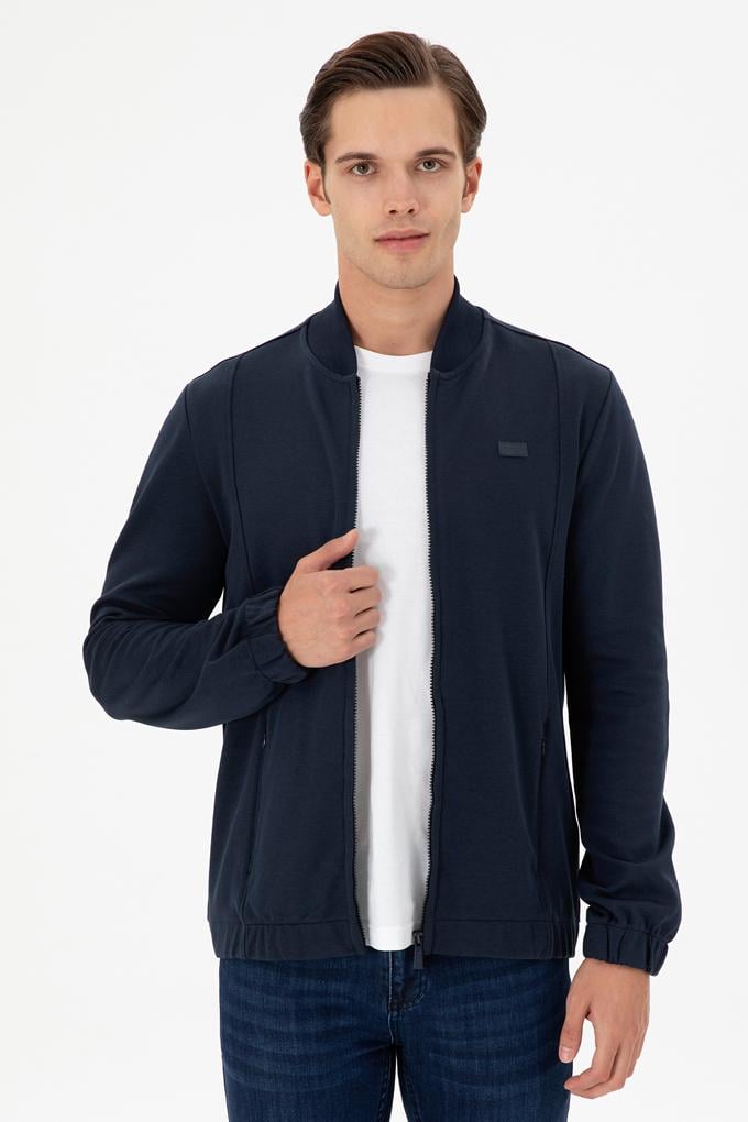 Erkek Lacivert Örme Hırka