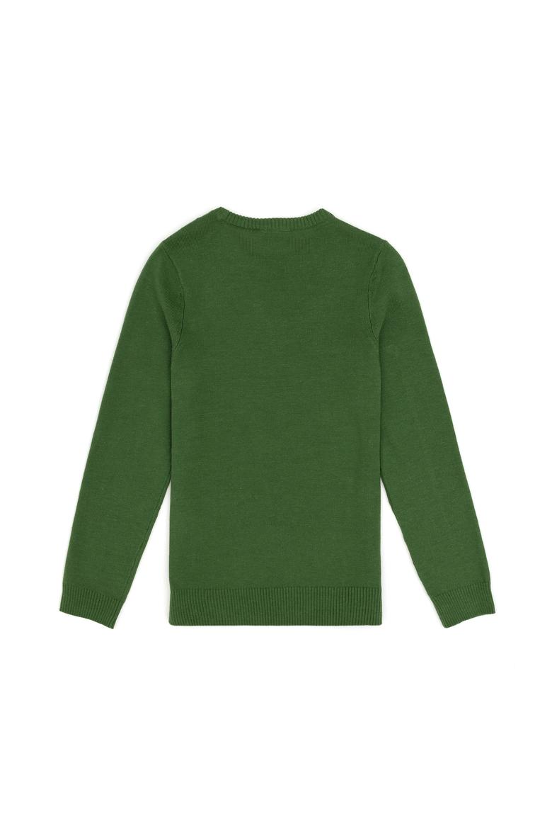 Erkek Çocuk Yeşil Basic Bisiklet Yaka Kazak - 50294188032