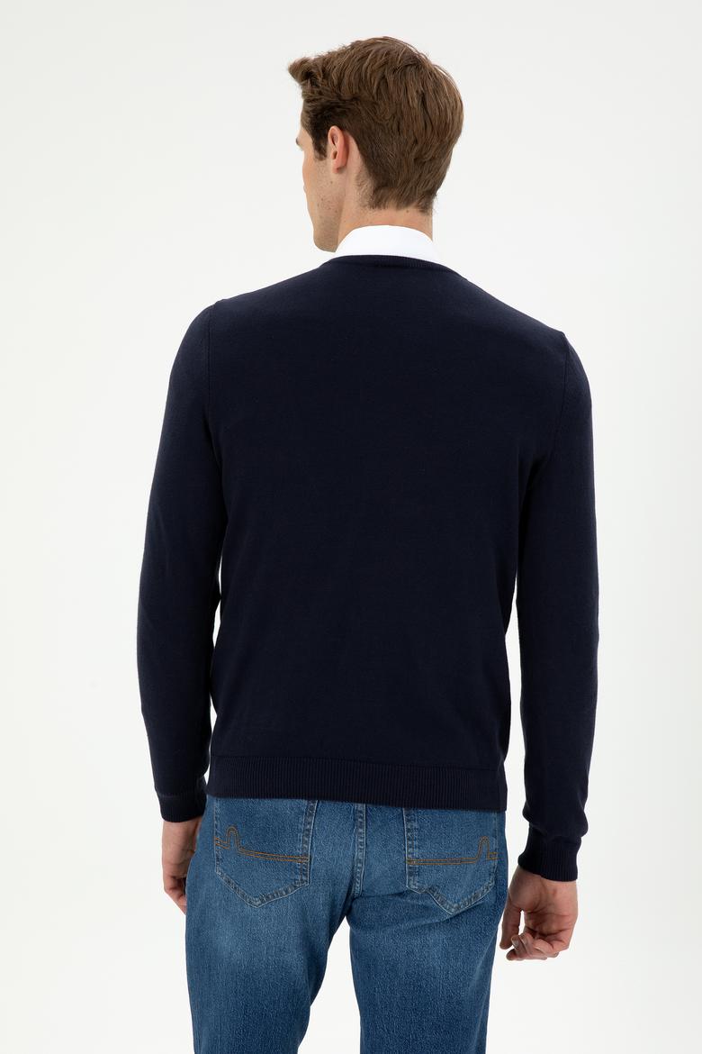 Erkek Lacivert Basic Kazak - 50294764043