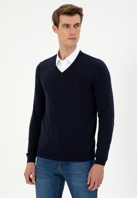 Erkek Lacivert Basic Kazak - 50294764043