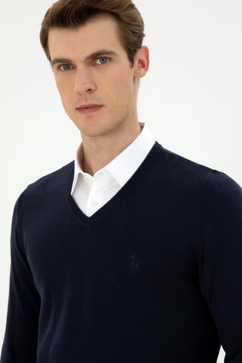 Erkek Lacivert Basic Kazak - 50294764043