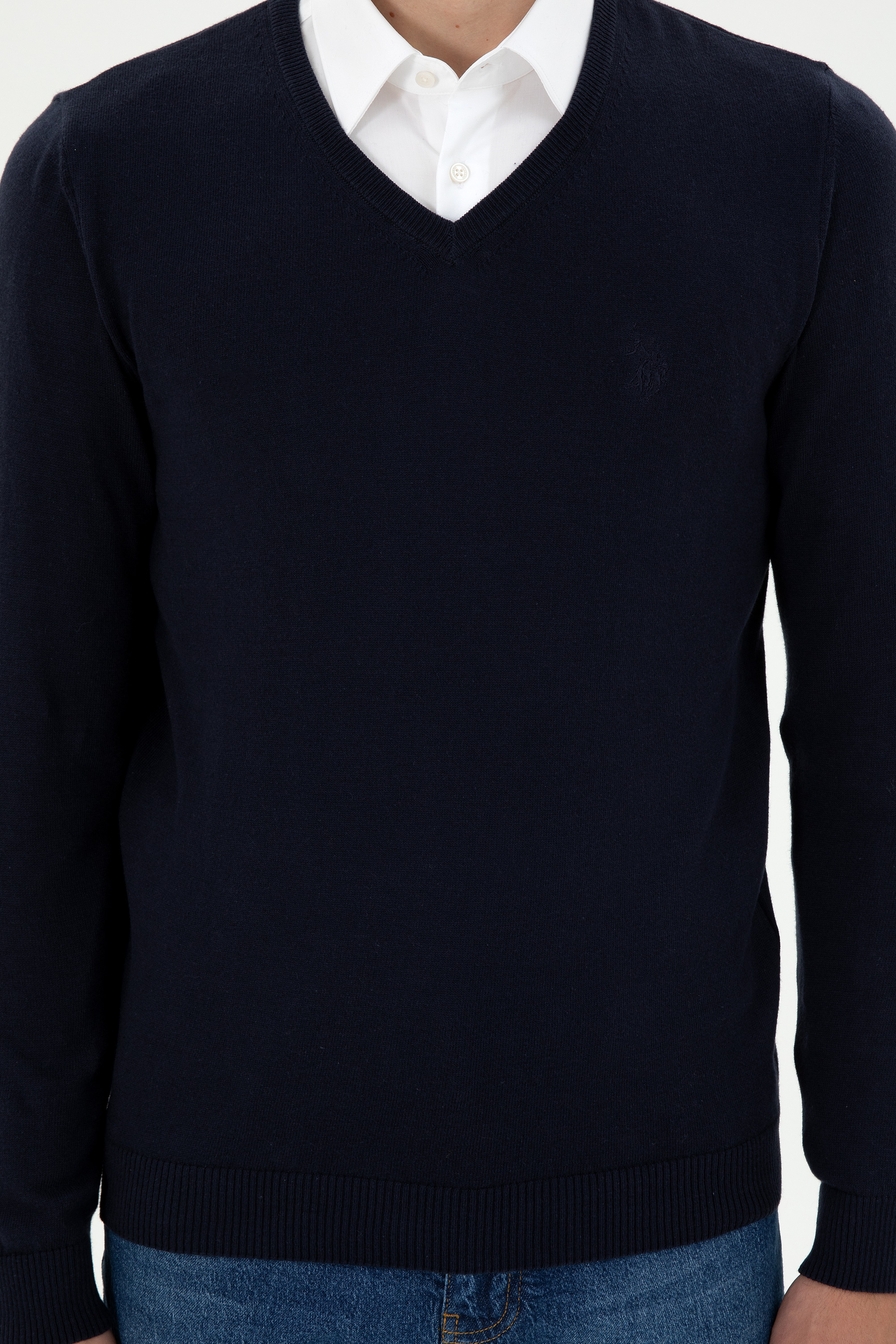 Erkek Lacivert Basic Kazak - Image 6