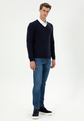 Erkek Lacivert Basic Kazak - 50294764043