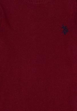 Erkek Çocuk Bordo Basic Bisiklet Yaka Kazak - 50294188009