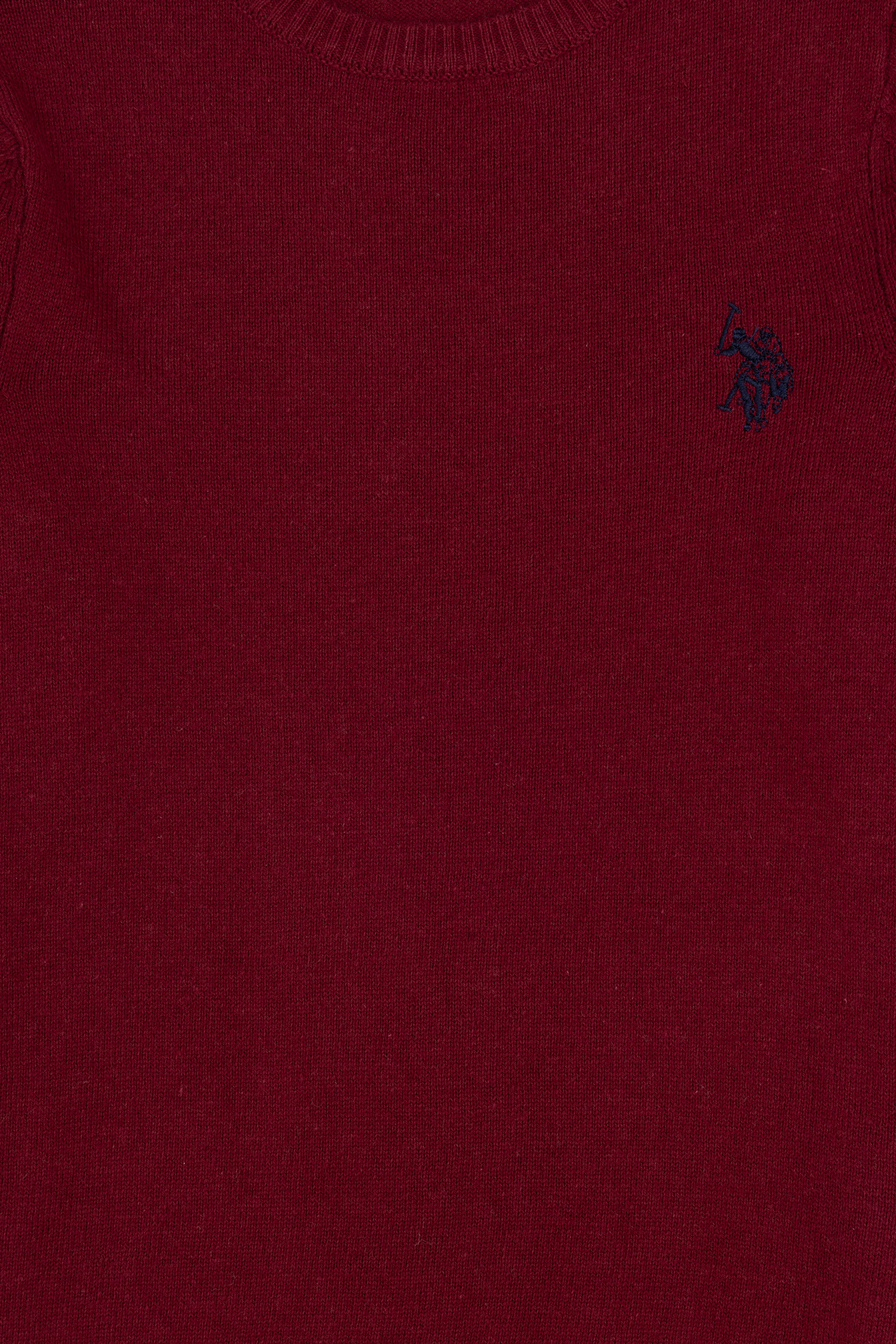 Erkek Çocuk Bordo Basic Bisiklet Yaka Kazak - Image 6