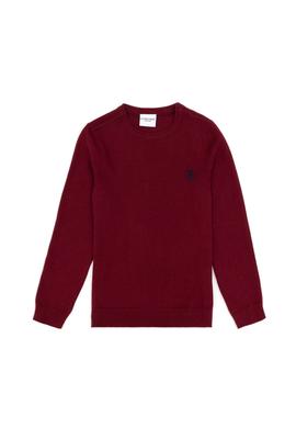 Erkek Çocuk Bordo Basic Bisiklet Yaka Kazak - 50294188009