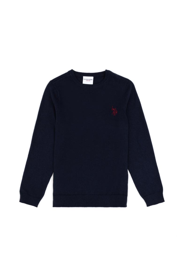 Erkek Çocuk Lacivert Basic Bisiklet Yaka Kazak - 50294188017