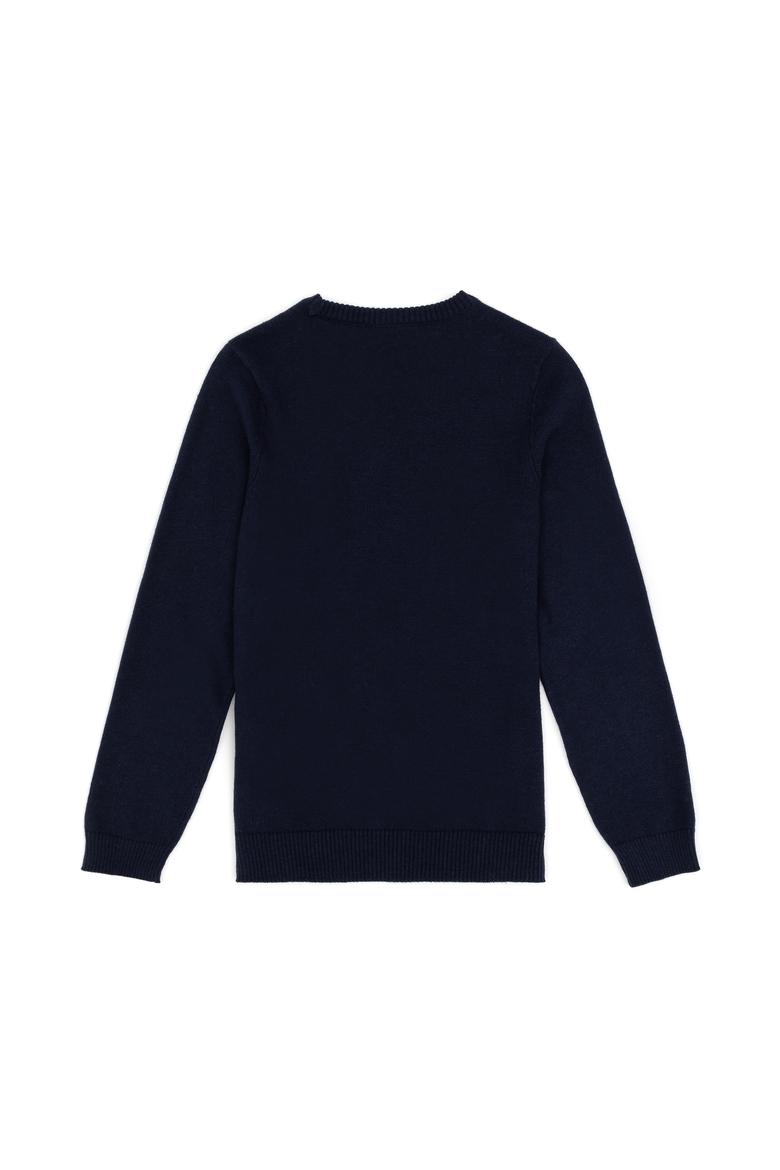 Erkek Çocuk Lacivert Basic Bisiklet Yaka Kazak - 50294188017