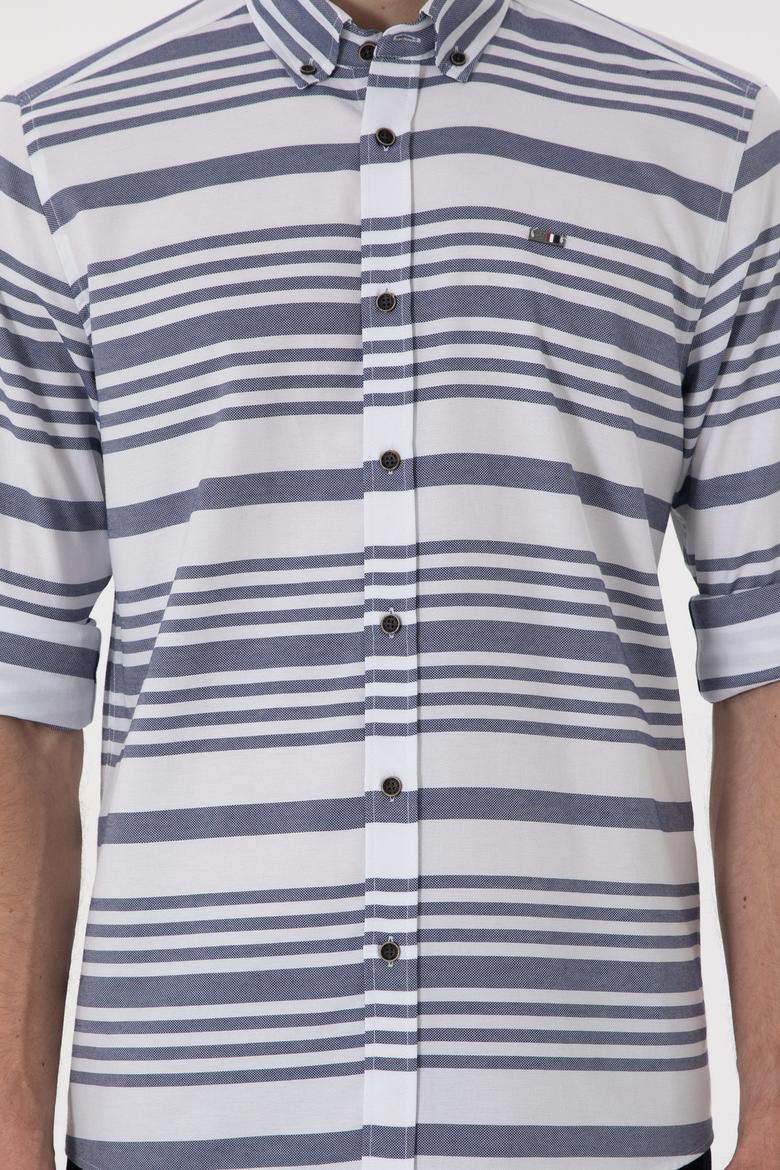 Erkek Lacivert Uzun Kollu Gömlek - 50296609009