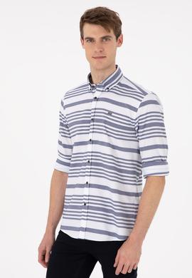 Erkek Lacivert Uzun Kollu Gömlek - 50296609009