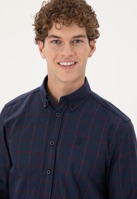 Erkek Lacivert Uzun Kollu Gömlek - 50296597033