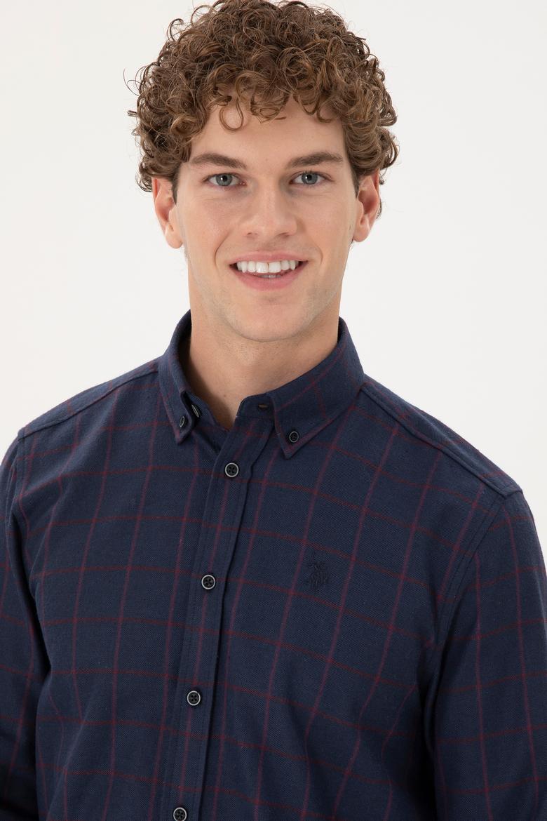 Erkek Lacivert Uzun Kollu Gömlek - 50296597033