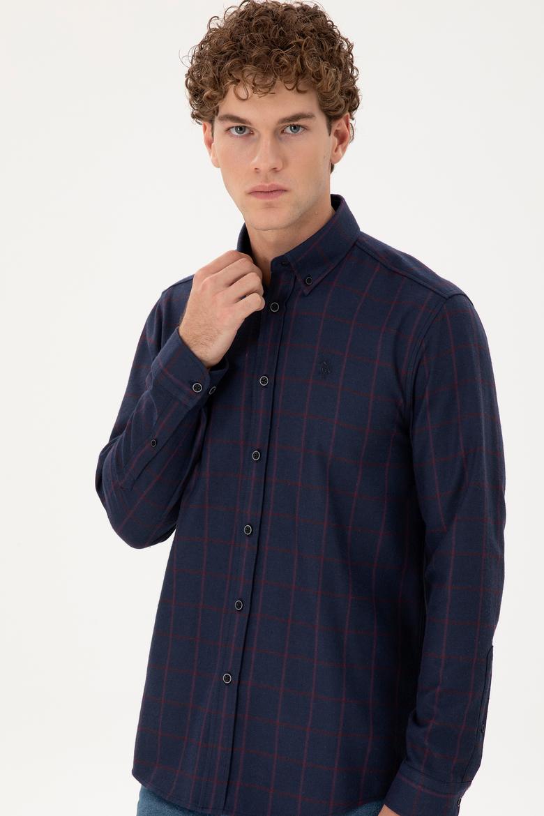 Erkek Lacivert Uzun Kollu Gömlek - 50296597033